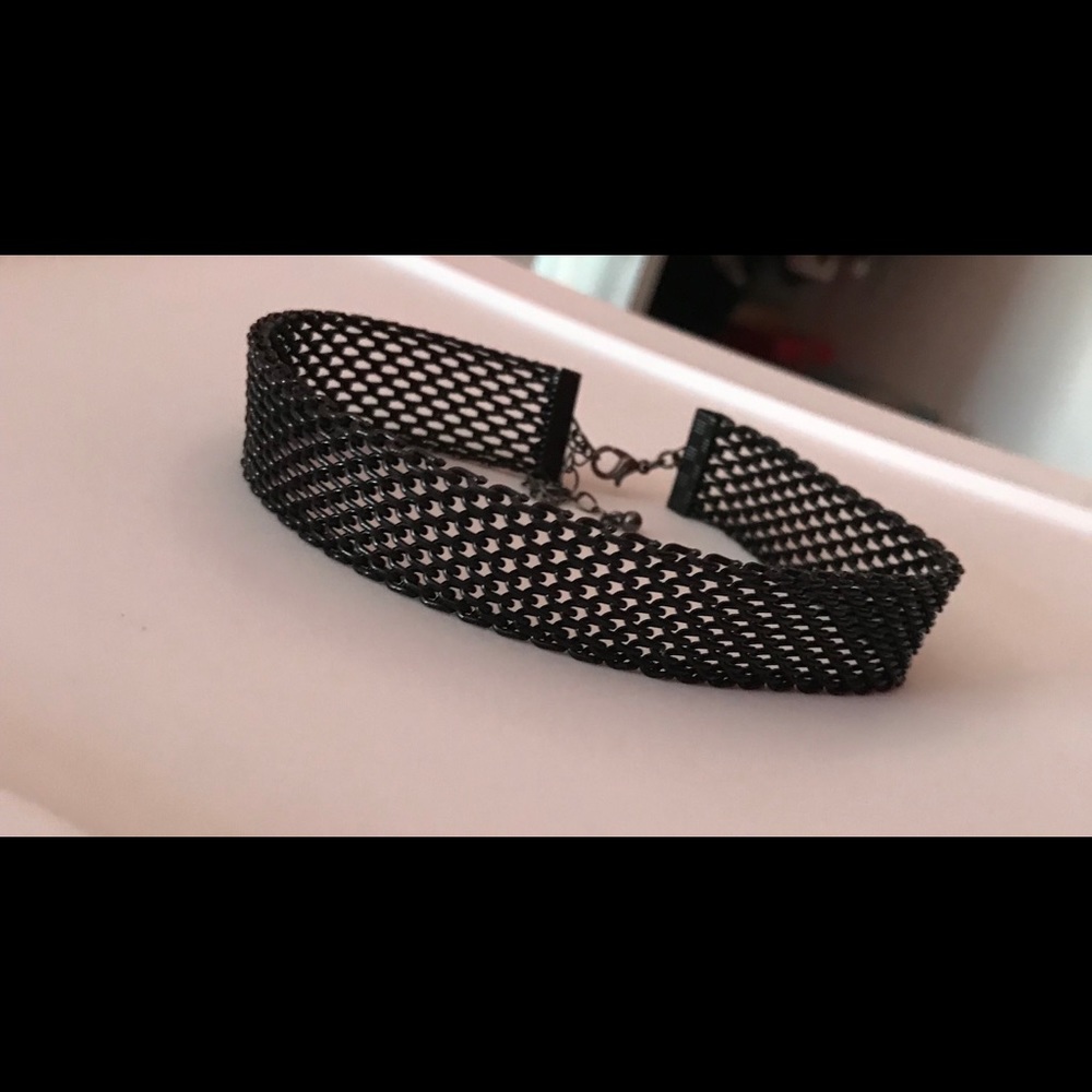 Black choker necklace